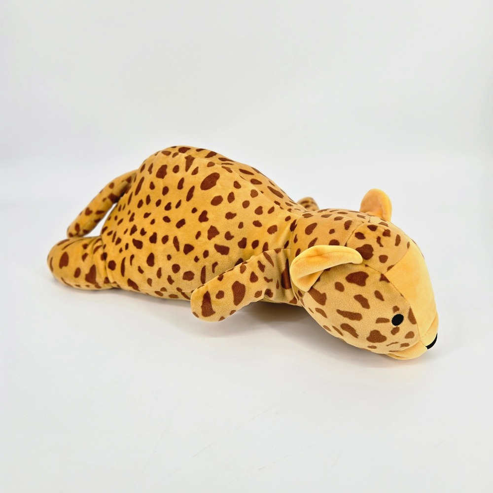 Pillowfort Weighted Cheetah Plush Throw Pillow Spotted Leopard 20x7 Tan Brown
